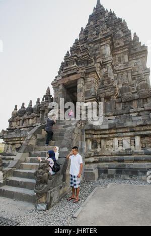 Prambanan 9th century Hindu Temple Compound, Yogyakarta Java Indonesia. Stock Photo