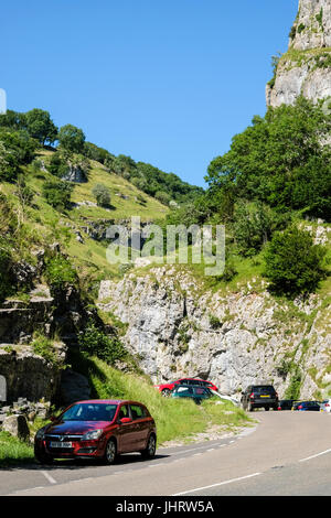 The road to Cheddar Gorge Stock Photo
