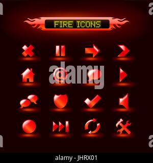 Vector buttons icon set vector. Web symbol set Stock Vector