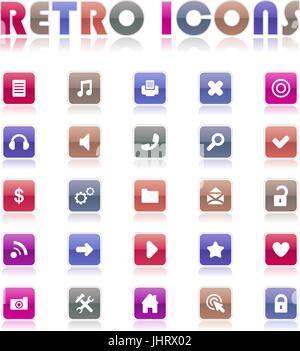 Vector buttons icon set vector. Web symbol set Stock Vector