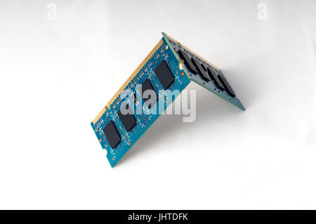 a couple of computer memory - RAM - sodimm Stock Photo