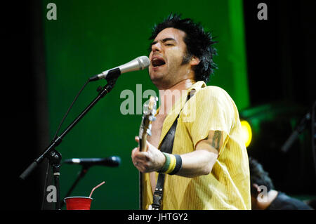 Fat Mike NOFX performs Vans Warped Tour 15th Anniversary Celebration Club Nokia September 6,2009 Los Angeles. Stock Photo