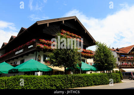 Wolf Hotel, Oberammergau, Munich, Bavaria, Germany Stock Photo