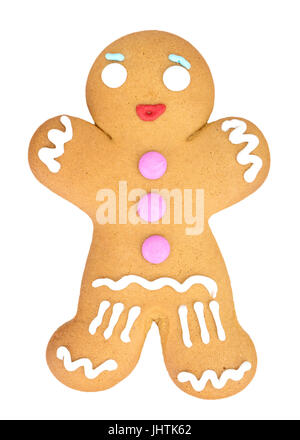 Gingerbread man isolated on white background Stock Photo
