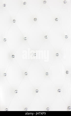 White Leather Upholstery Background Stock Photo