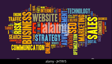 E-mail word cloud business concept Stock Photo