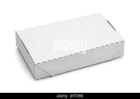 Mailer Box with Copy Space Isolated on White Background. Stock Photo