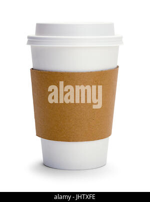 Paper Coffee Cup Isolated on White Background. Stock Photo