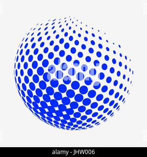Vector sphere. Abstract technical illustration. 3 D object consi Stock Vector