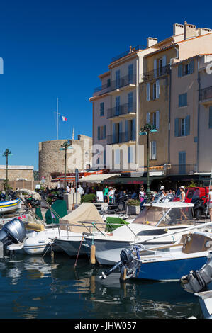 Saint-Tropez Harbour ( Le Vieux port de Saint Tropez), France Stock Photo