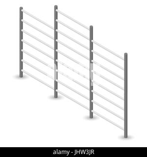Steel Swedish wall, isolated on white background. Design elements sports equipment. Flat 3d isometric style, vector illustration. Stock Vector