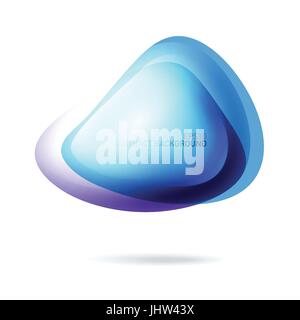 Blue abstract bubble shape with space for text. Vector illustration, EPS10 Stock Vector