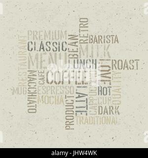 Coffee themed poster design template. Vector, EPS10 Stock Vector