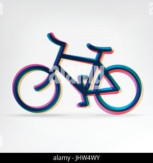 Colorful bicycle icon. Vector, EPS10 Stock Vector