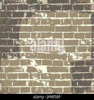 Grunge brick wall background for your message. Vector, EPS10 Stock Vector