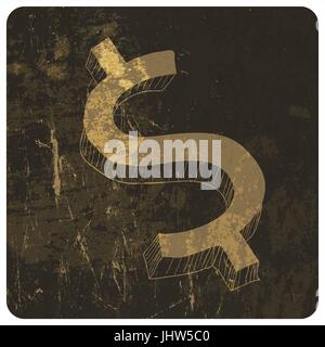 Grunge illustration of king and queen chess figures. Vector Stock Vector