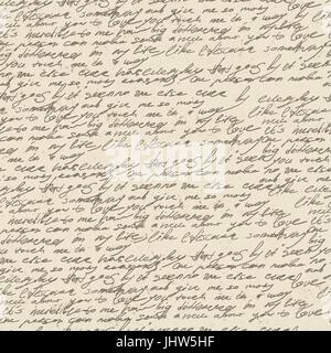 Handwriting Manuscript Texture On Old Grunge Seamless Blue Paper (Paper)