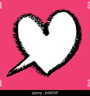 Heart-shaped speech bubble. Vector illustration. Stock Vector