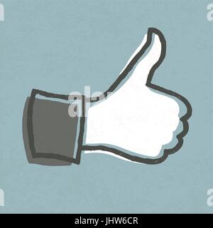 Thumb up "like" hand symbol. Vector, EPS10. Stock Vector