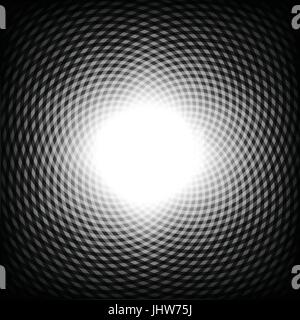 Black and white optical illusion background, vector. Stock Vector