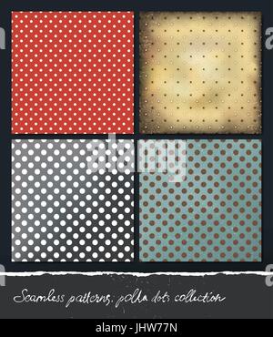 Polka dots backgrounds collection. VEctor, EPS10. Stock Vector