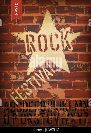 Rock festival poster. Vector, EPS10 Stock Vector