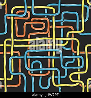 Seamless tangled wires. Vector, EPS10 Stock Vector