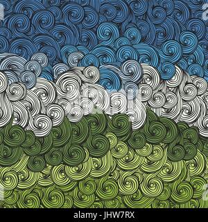 Earth and sky abstract background. Vector, eps8. Stock Vector
