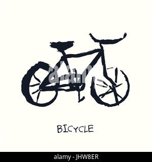 Bicycle. Singlespeed. Hand Drawn Illustration Stock Vector