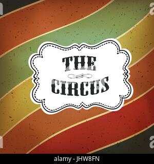 Circus Abstract Poster with Colored Lines, Vector Background Stock Vector