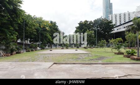 Sathon Road City Park Open Space at Sathorn/Saphan Taksin BTS Skytrain Station Bangkok Thailand Stock Photo