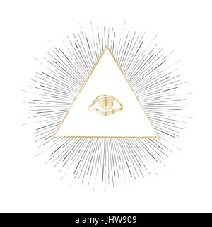 All Seeing Eye Illustration Stock Vector
