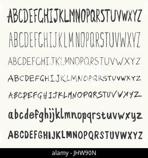 Hand-drawn Alphabets Collection Stock Vector