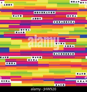 Colorful seamless pattern with geometric shapes Stock Vector