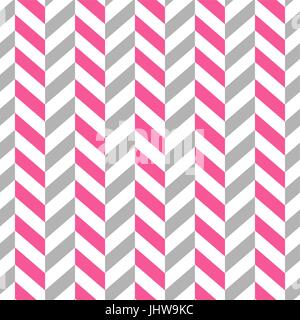 Seamless Simple Geometric Pattern. Pink and Gray colors Stock Vector