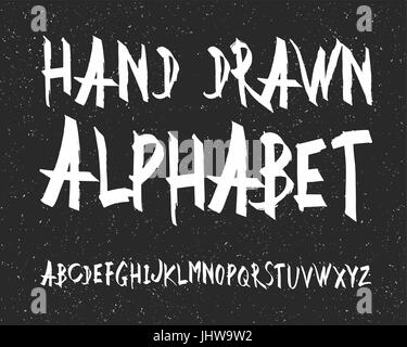 Uppercase alphabet letters. Hand drawn letters. Vector alphabet ...