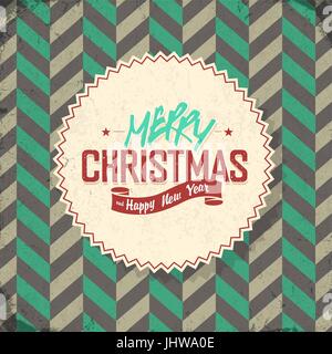 Vintage poster with "Merry Christmas" Lettering Stock Vector