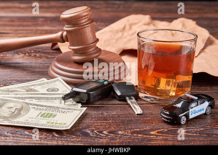 The concept of drink driving. Stock Photo