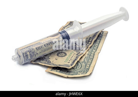 financial syringe Stock Photo