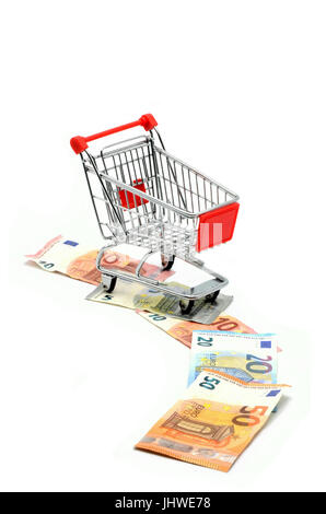 shopping cart euro Stock Photo