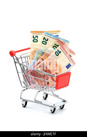 shopping cart euro Stock Photo