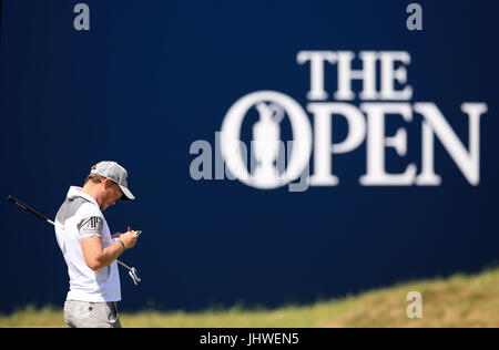 England's Danny Willett during practice day one of The Open Championship 2017 at Royal Birkdale Golf Club, Southport. Stock Photo