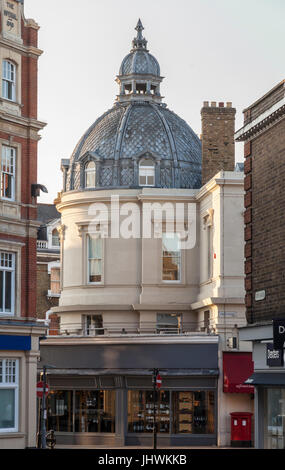 Dome Buildings, an eighteenth-century landmark building in The Square, Richmond upon Thames town centre, Greater London, England, UK Stock Photo