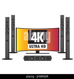 audio and smart tv, vector illustration Stock Vector
