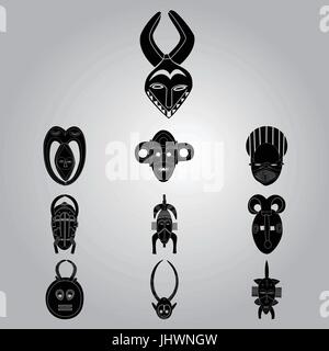 African national symbols and ornaments Stock Vector