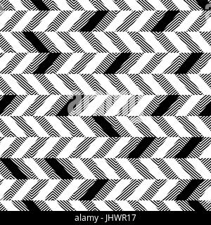 Chevron seamless pattern. Black and white Stock Vector