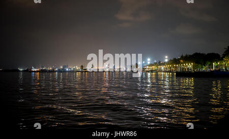 Beautiful Ancol City Lights at Night Stock Photo