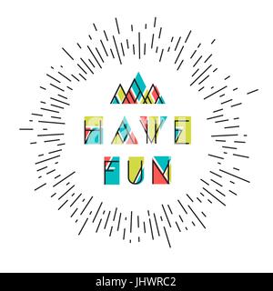 Have Fun! Abstract Vector Icon Stock Vector