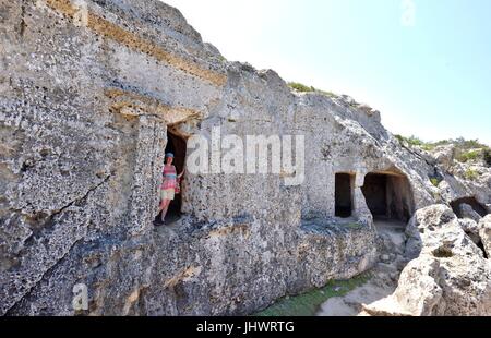 Cala Morell Necropolis Menorca Minorca Stock Photo