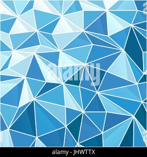 Abstract Blue Geometric Background. Composed from triangle shapes Stock Vector